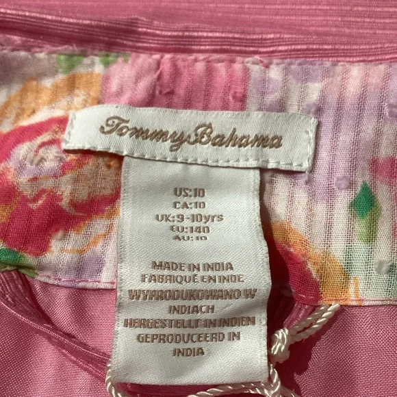 Tommy Bahama Girl’s Pink Dress Jacket Bow Accents One Button Closure NEW - Picture 5 of 9
